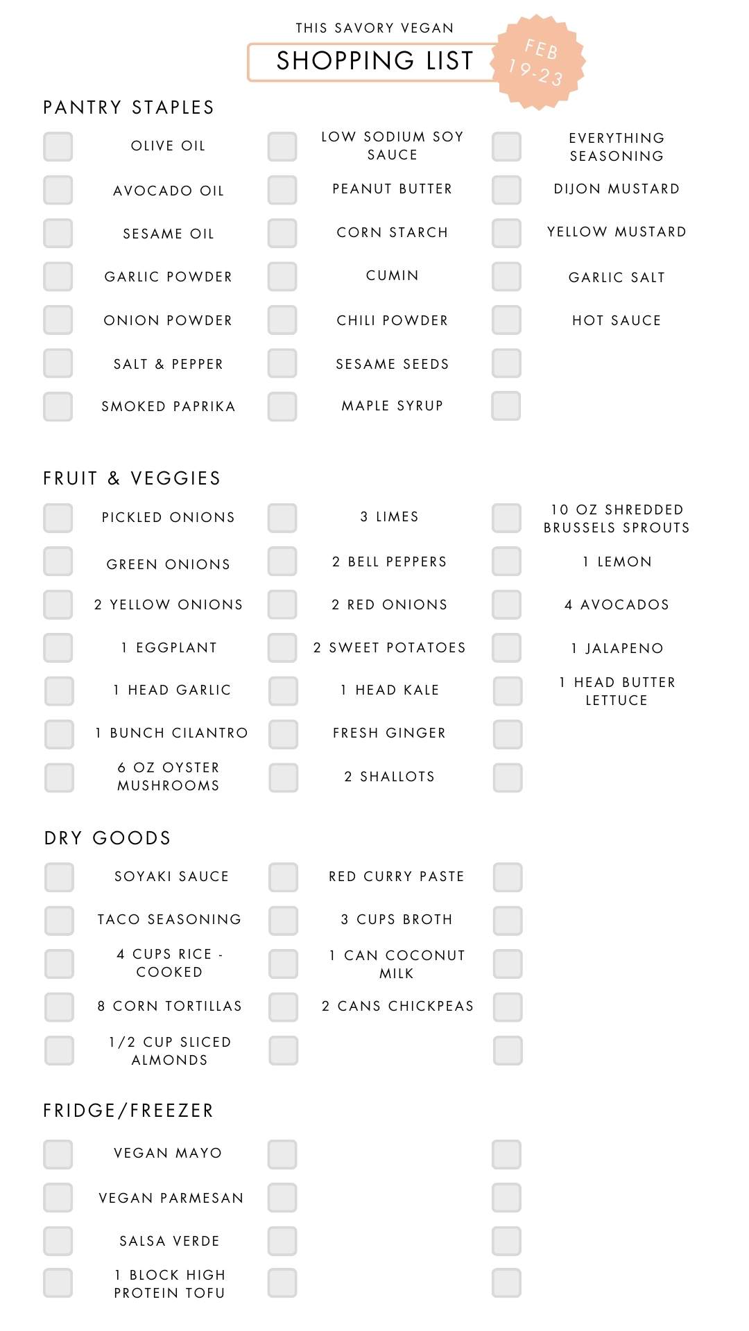 Not sure what to make for dinner this week? I have you covered with 5 simple & delicious vegan dinner ideas! | Vegan Dinner Plan #247 | ThisSavoryVegan.com #dinnerplan #veganmealprep #vegandinnerplan