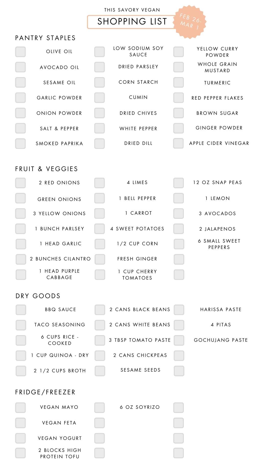 Not sure what to make for dinner this week? I have you covered with 5 simple & delicious vegan dinner ideas! | Vegan Dinner Plan #248 | ThisSavoryVegan.com #dinnerplan #veganmealprep #vegandinnerplan