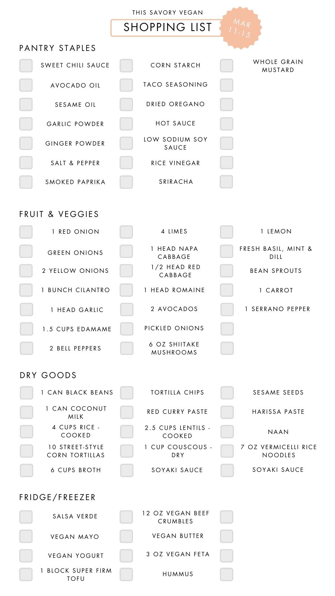 Not sure what to make for dinner this week? I have you covered with 5 simple & delicious vegan dinner ideas! | Vegan Dinner Plan #250 | ThisSavoryVegan.com