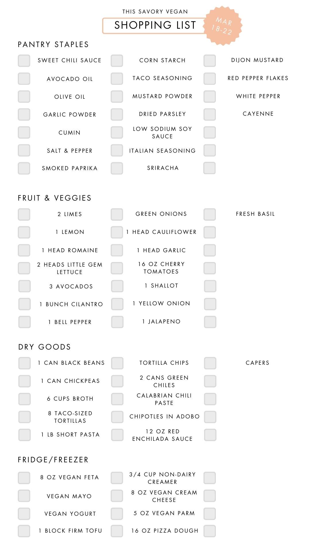 Not sure what to make for dinner this week? I have you covered with 5 simple & delicious vegan dinner ideas! | Vegan Dinner Plan #251 | ThisSavoryVegan.com