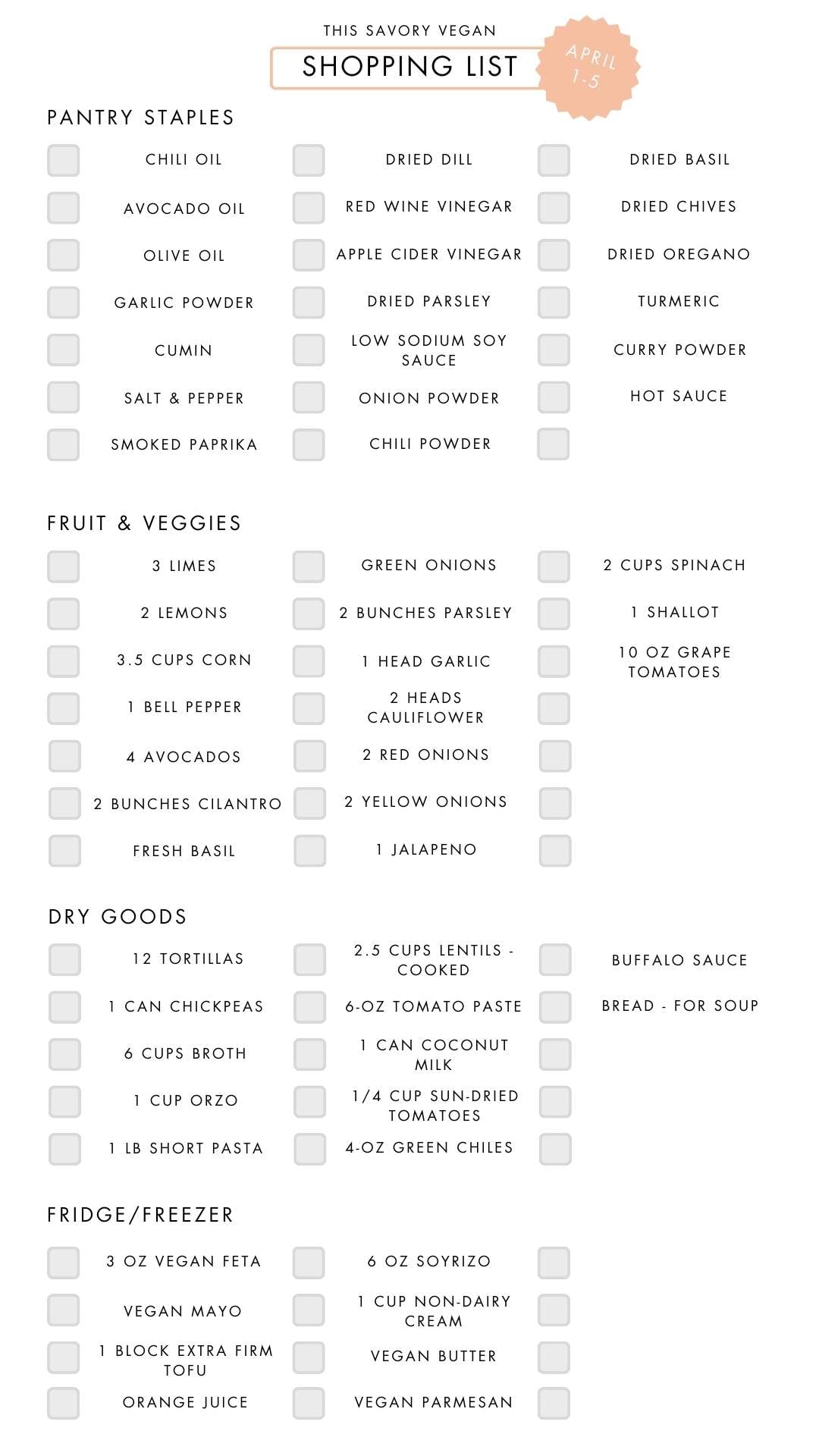 Not sure what to make for dinner this week? I have you covered with 5 simple & delicious vegan dinner ideas! | Vegan Dinner Plan #253 | ThisSavoryVegan.com