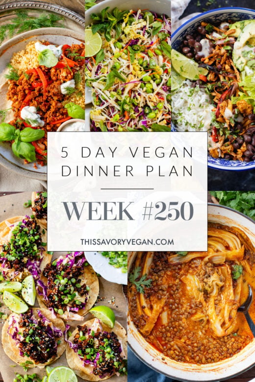 Weekly Vegan Dinner Plan #250 - This Savory Vegan