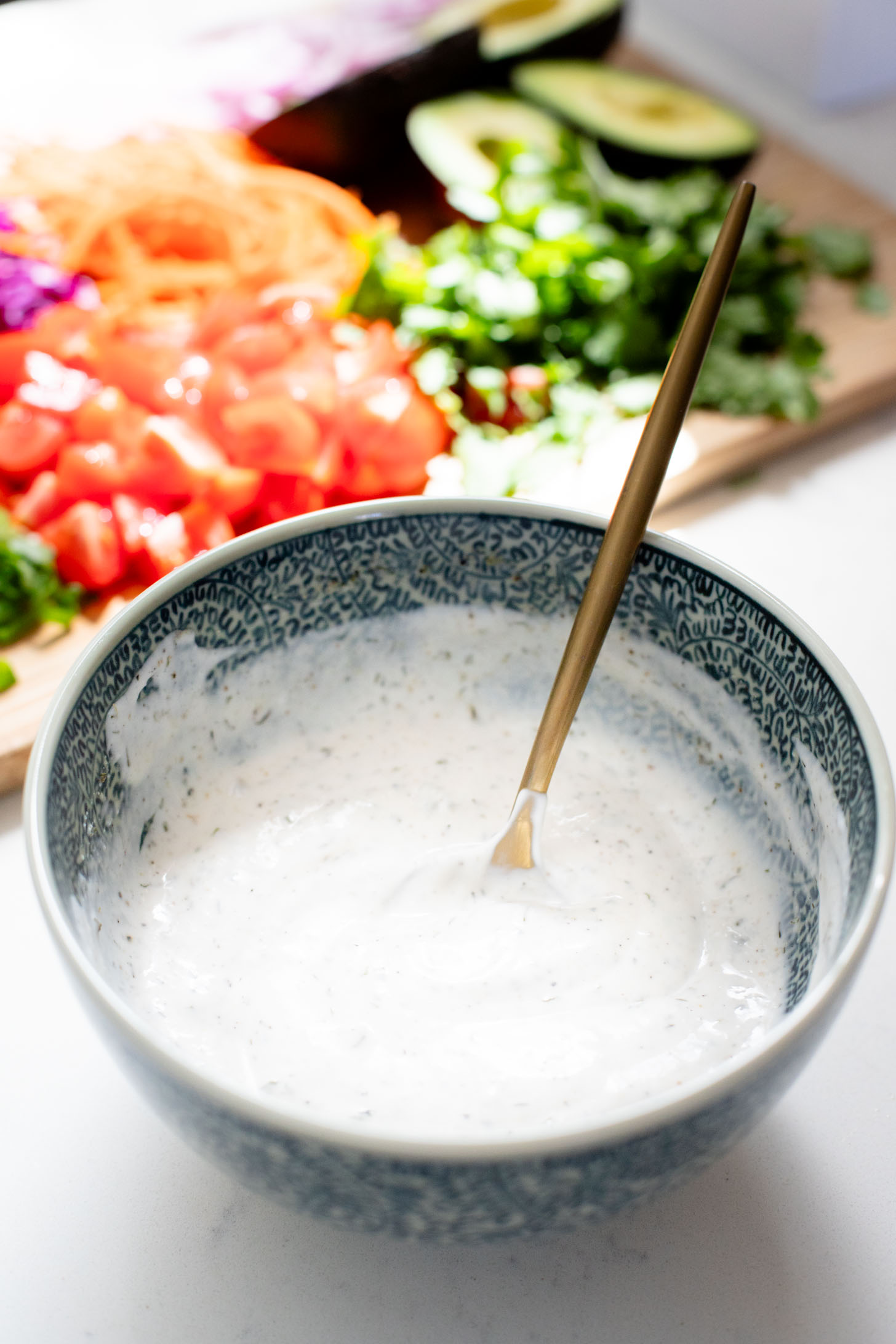 Loaded with crispy buffalo tempeh, vegan ranch and all the crunchy veggies, this Buffalo Tempeh Salad is a healthy, simple and delicious vegan salad | ThisSavoryVegan.com