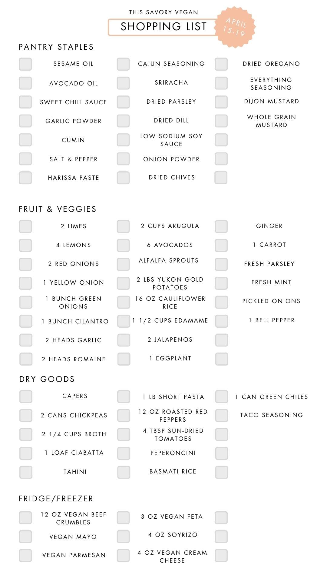 Not sure what to make for dinner this week? I have you covered with 5 simple & delicious vegan dinner ideas! | Vegan Dinner Plan #255 | ThisSavoryVegan.com