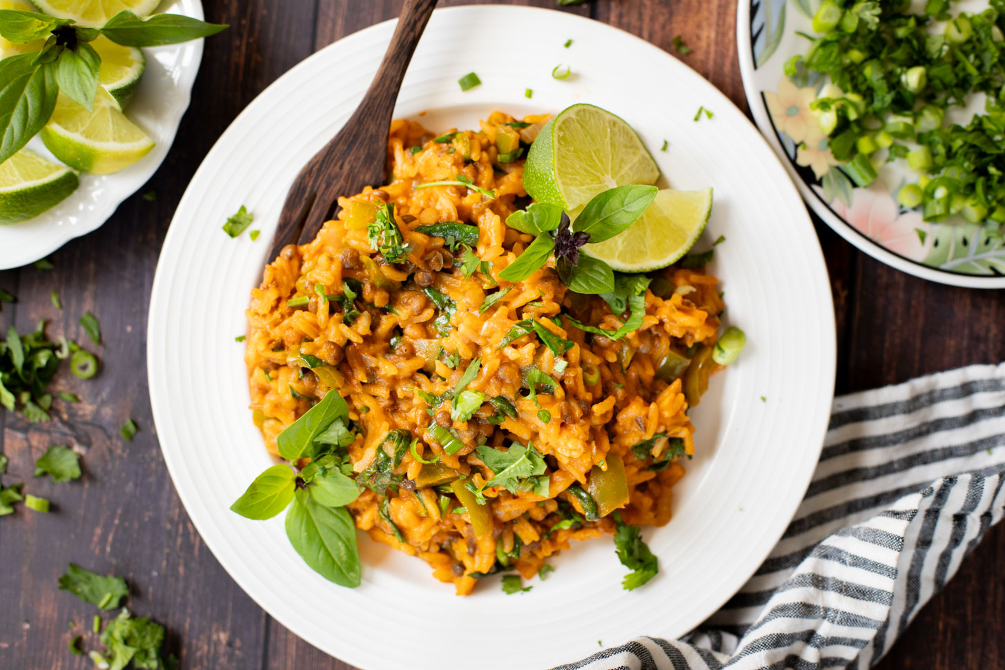 This One-Pot Curried Lentils & Rice is the perfect vegan weeknight dinner. Filled with Thai-inspired flavors and ready in 30 minutes | ThisSavoryVegan.com