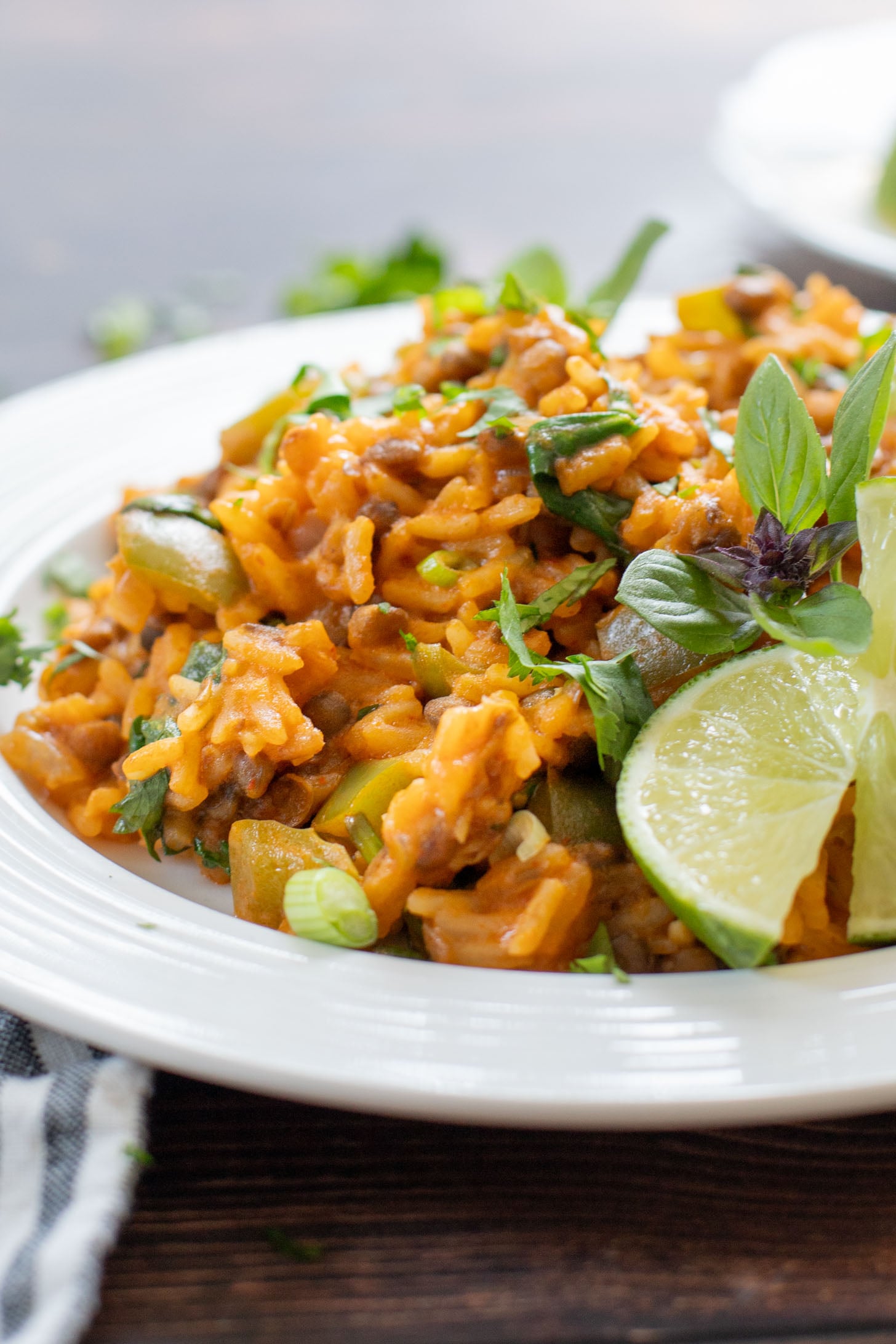 This One-Pot Curried Lentils & Rice is the perfect vegan weeknight dinner. Filled with Thai-inspired flavors and ready in 30 minutes | ThisSavoryVegan.com