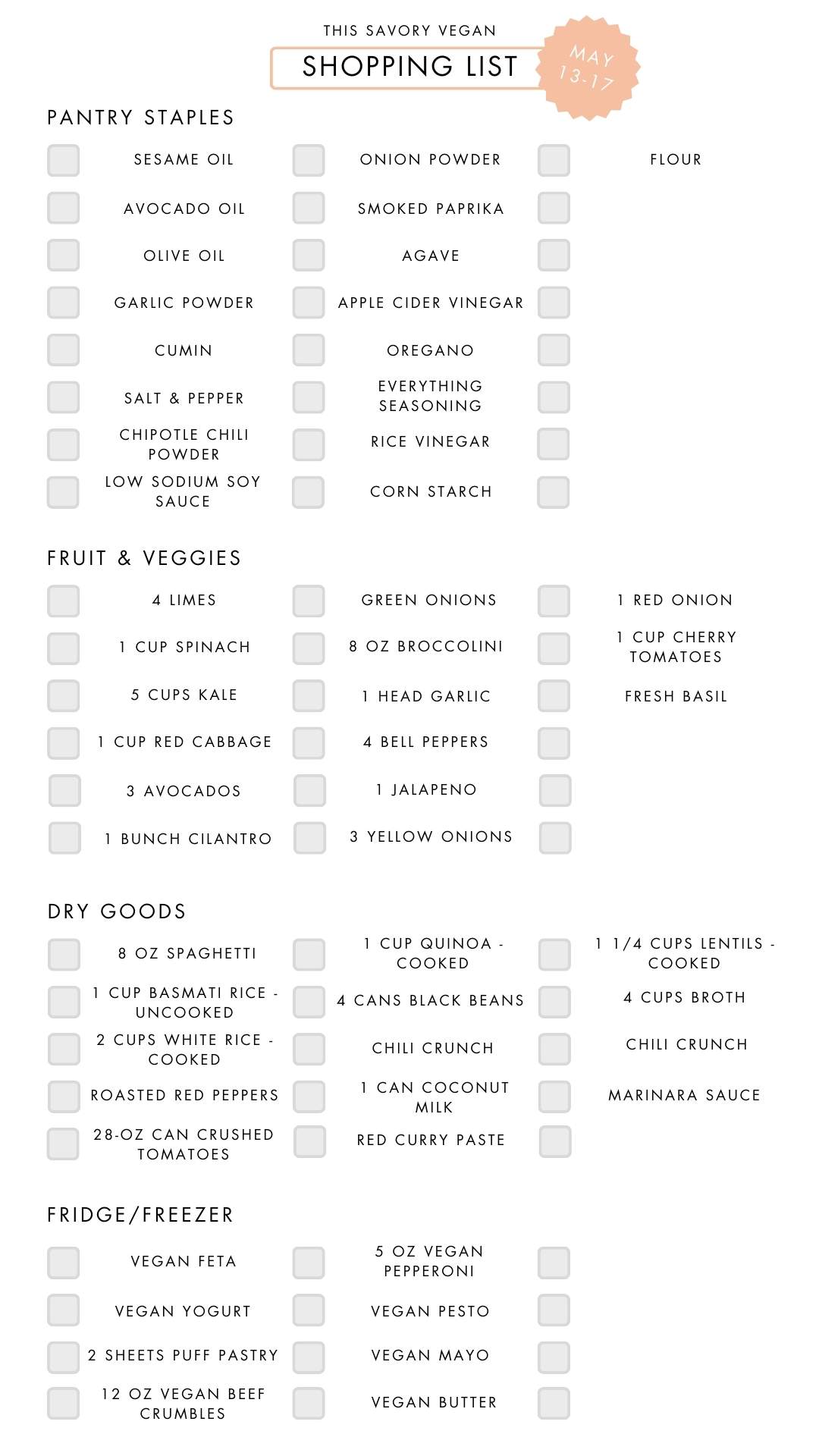 Not sure what to make for dinner this week? I have you covered with 5 simple & delicious vegan dinner ideas! | Vegan Dinner Plan #259 | ThisSavoryVegan.com