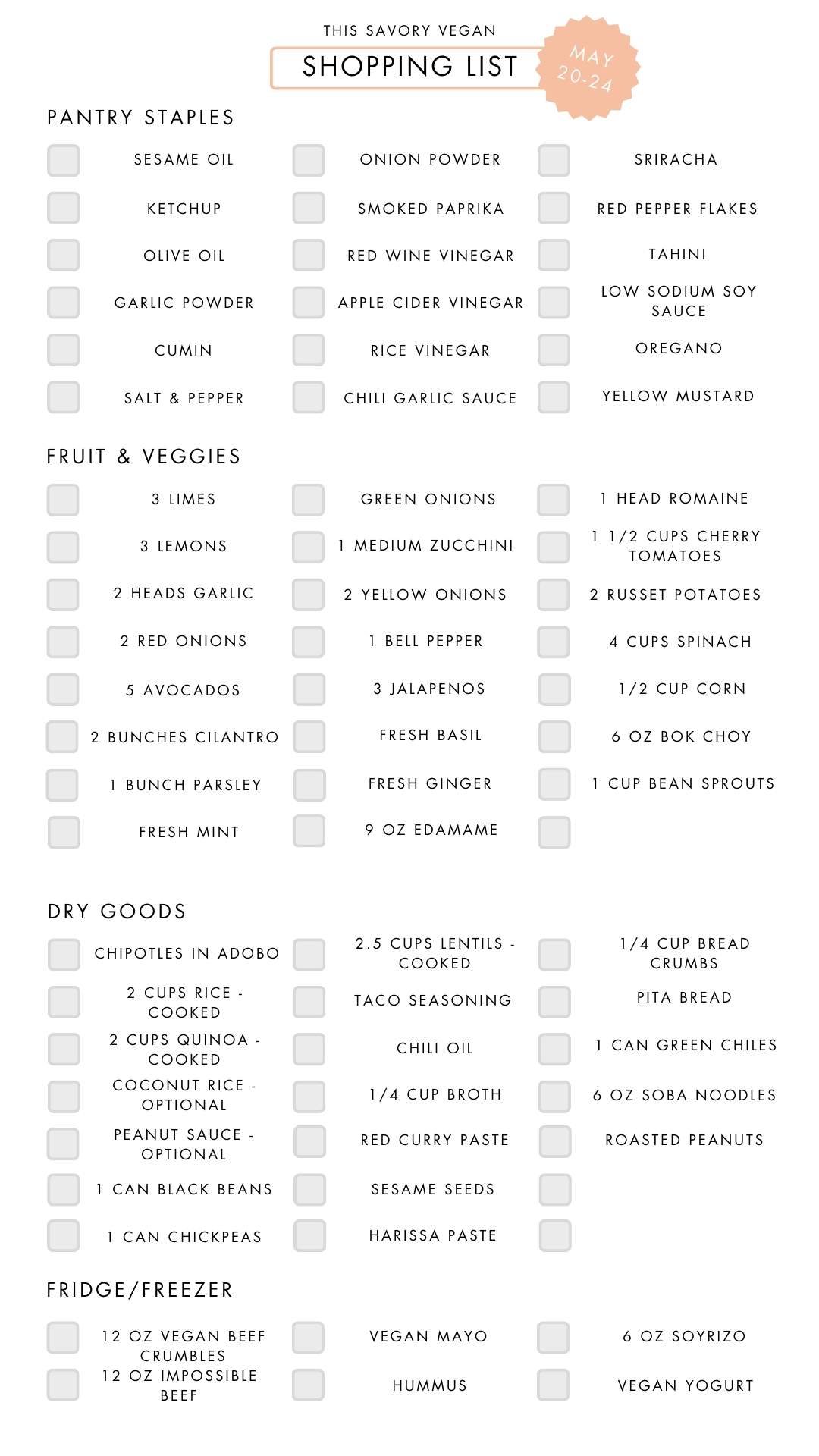 Not sure what to make for dinner this week? I have you covered with 5 simple & delicious vegan dinner ideas! | Vegan Dinner Plan #260 | ThisSavoryVegan.com