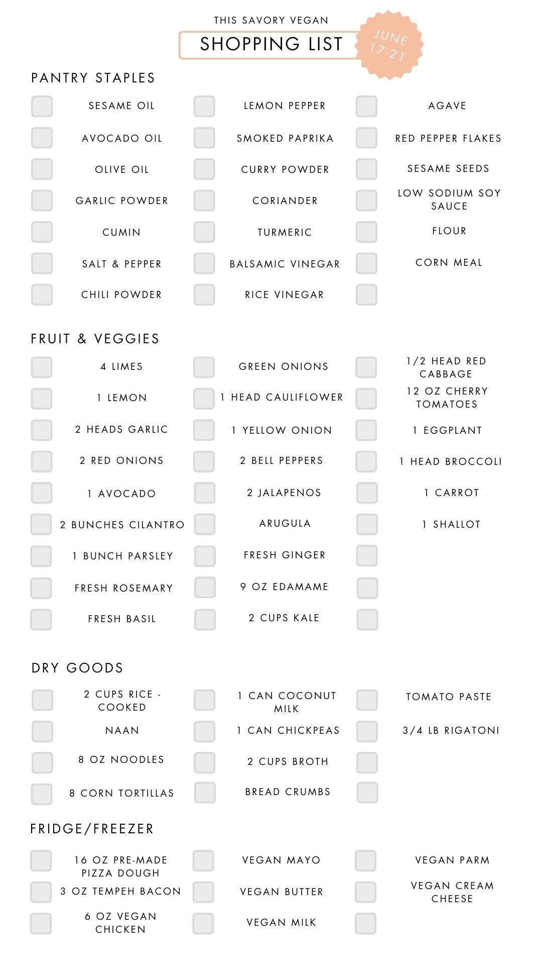 Not sure what to make for dinner this week? I have you covered with 5 simple & delicious vegan dinner ideas! | Vegan Dinner Plan #264 | ThisSavoryVegan.com