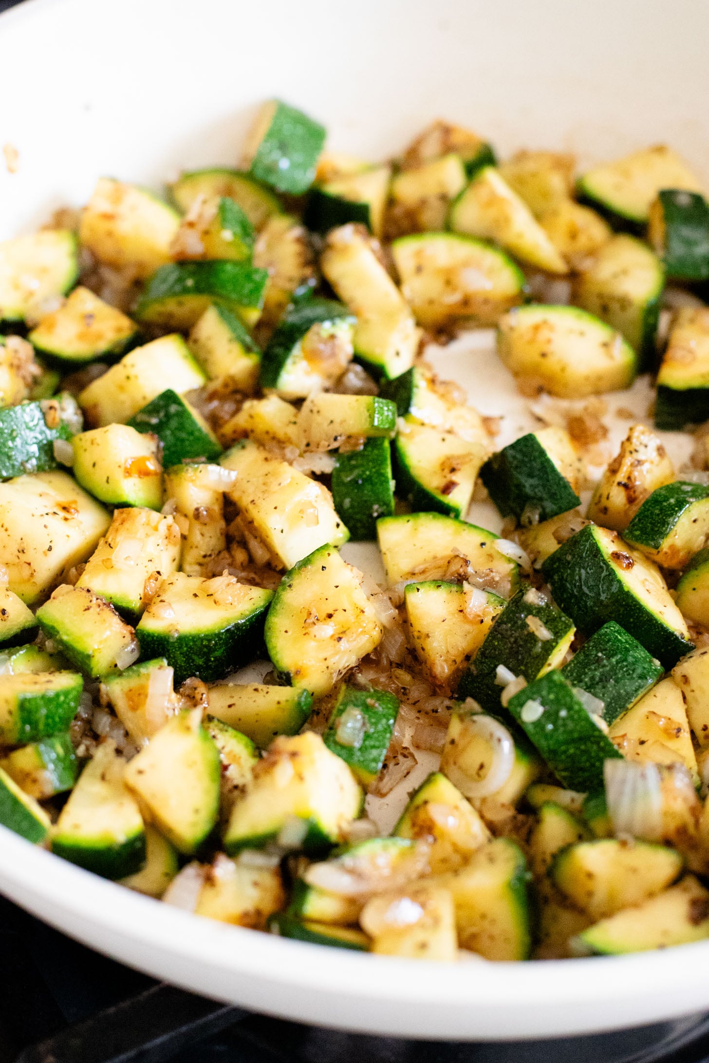 This Zucchini & Tofu Stir Fry is the perfect summer one-pot vegan dinner! Made with simple ingredients in a pre-made Soyaki sauce | ThisSavoryVegan.com