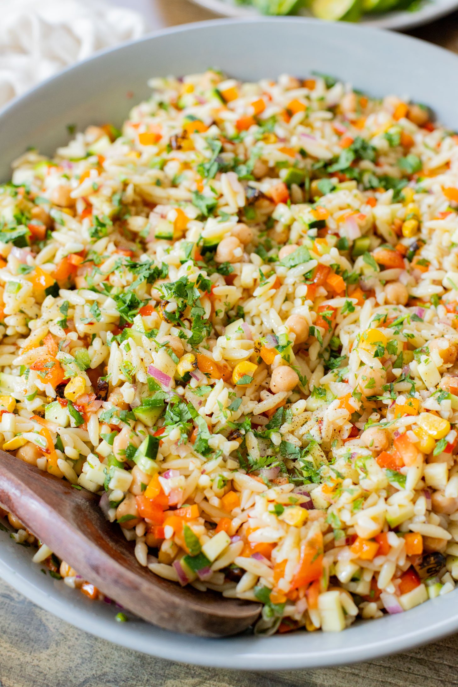 Summer Veggie Orzo Salad - This Savory Vegan