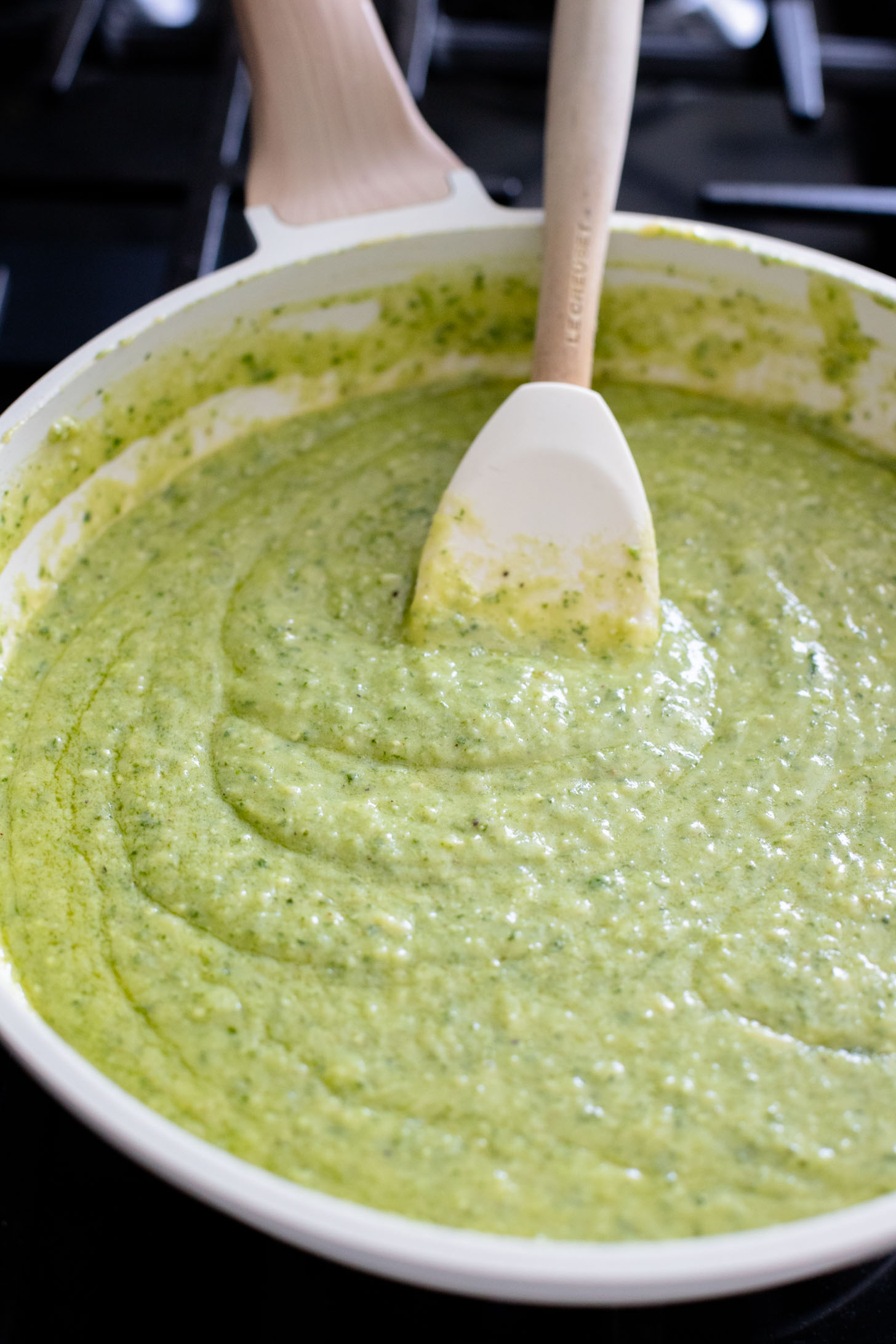 This Vegan Pesto Lasagna is layered with zucchini, spinach, lasagna noodles, tofu ricotta and a pesto béchamel sauce | ThisSavoryVegan.com