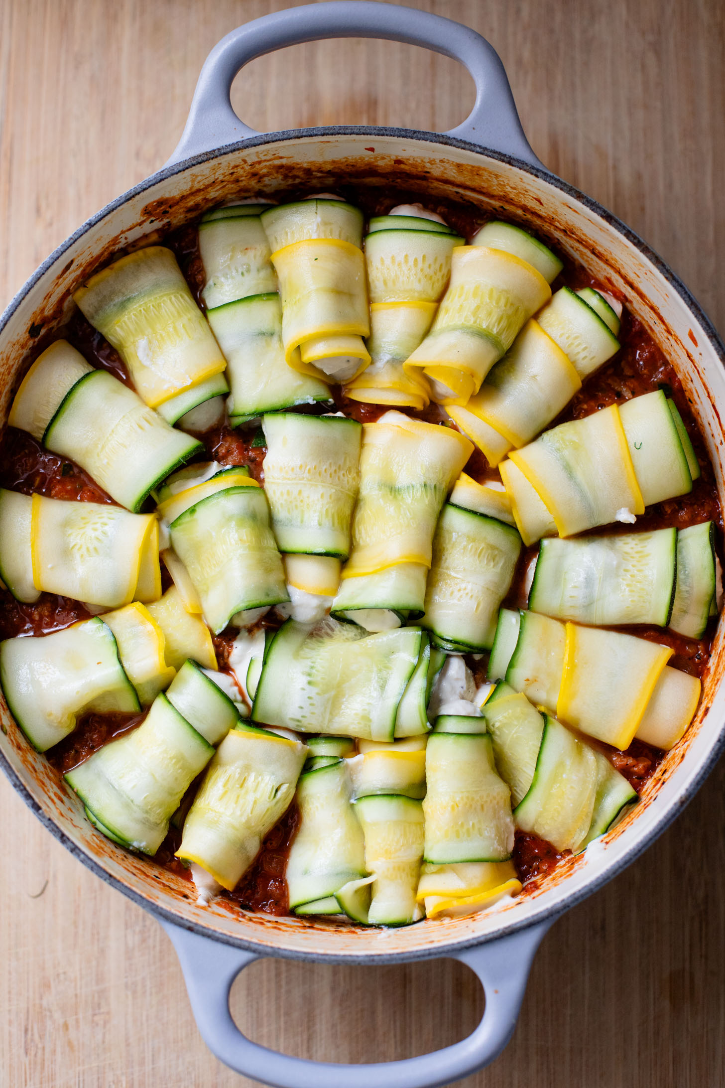 This Vegan Zucchini Involtini is perfect when you want pasta flavors without the carbs. Made with tofu ricotta & vegan sausage marinara | ThisSavoryVegan.com