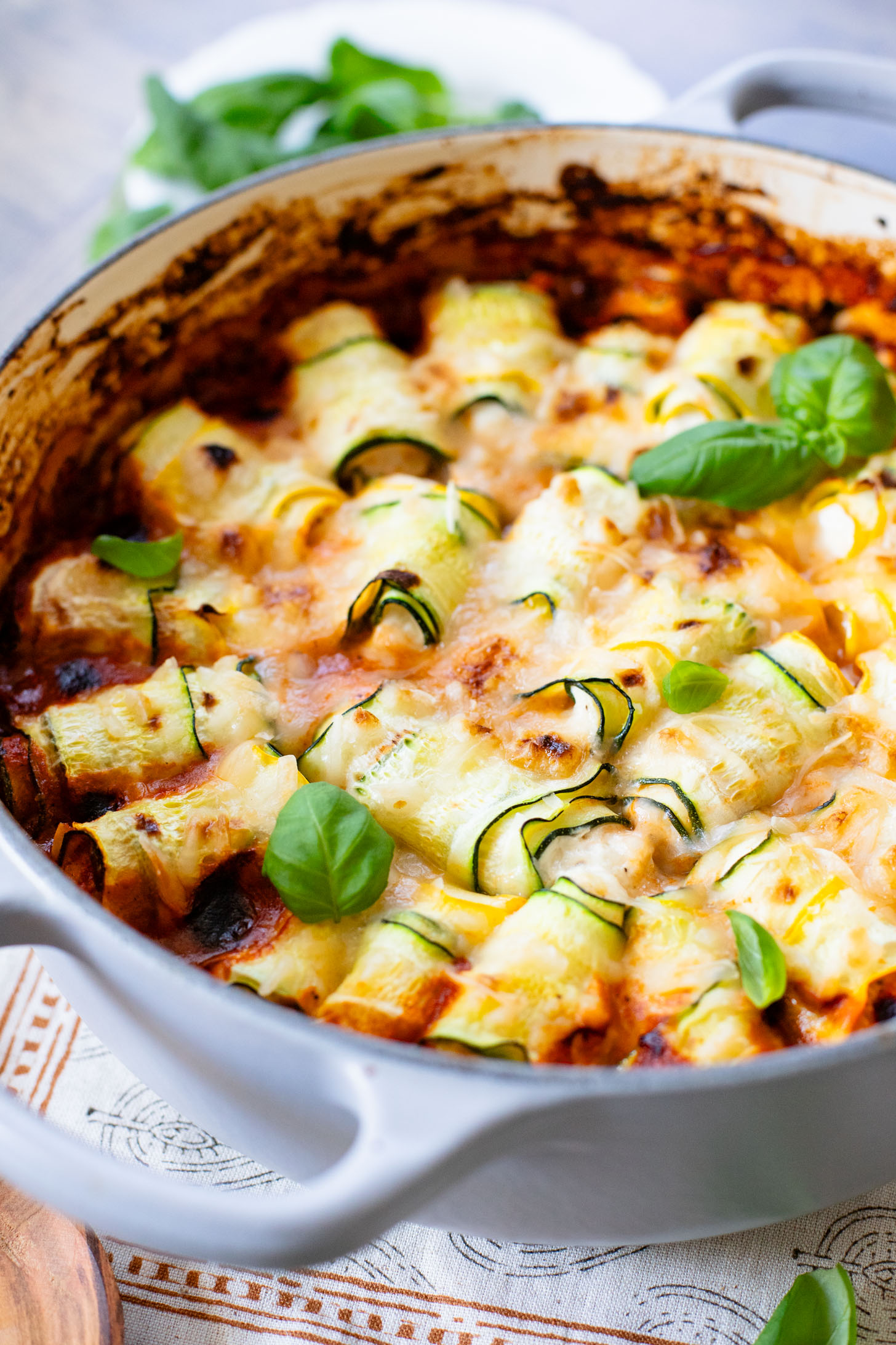 This Vegan Zucchini Involtini is perfect when you want pasta flavors without the carbs. Made with tofu ricotta & vegan sausage marinara | ThisSavoryVegan.com