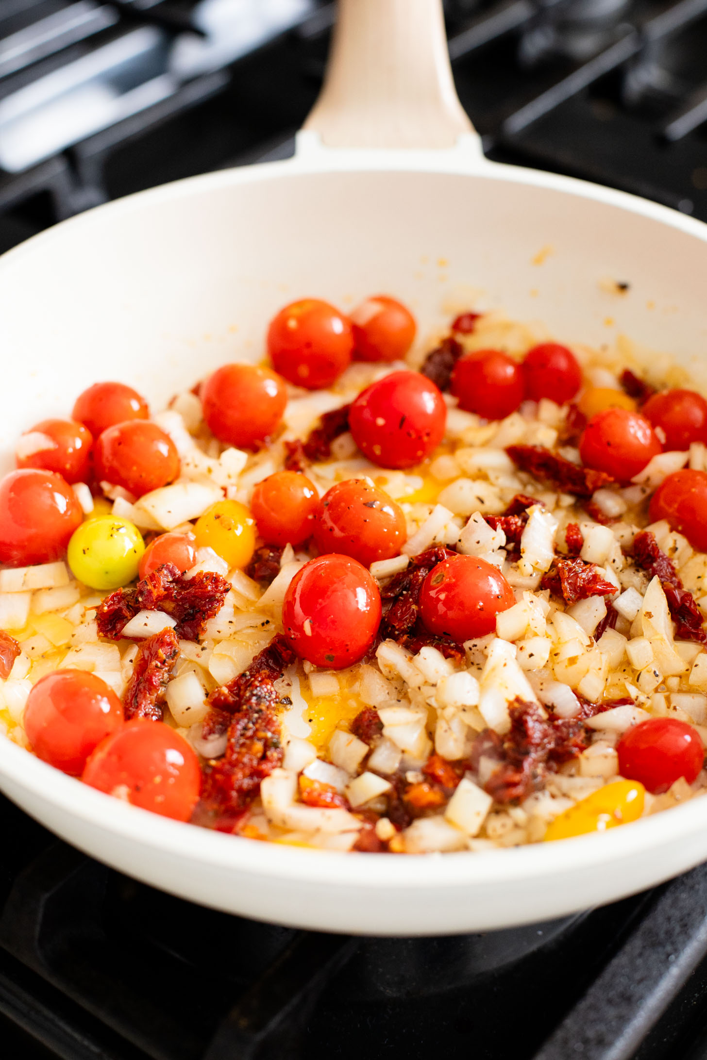 This Creamy Pumpkin Gnocchi with Vegan Sausage is an easy skillet dinner that is perfect for a cozy, fall meal at home | ThisSavoryVegan.com