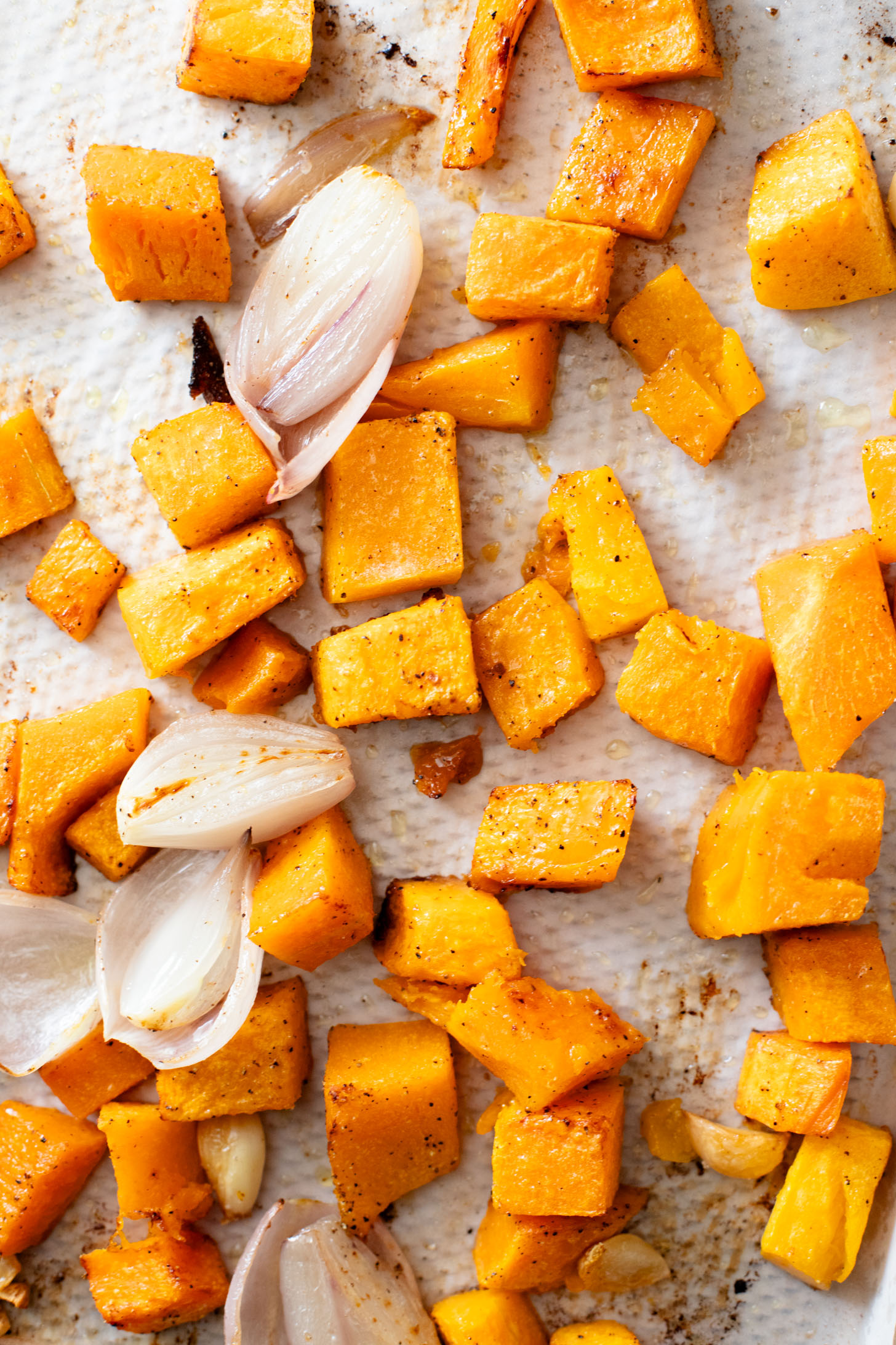 This Brown Butter Butternut Squash Bucatini is a dairy-free pasta dream! Roasted veggies are the base of this super creamy sauce | ThisSavoryVegan.com