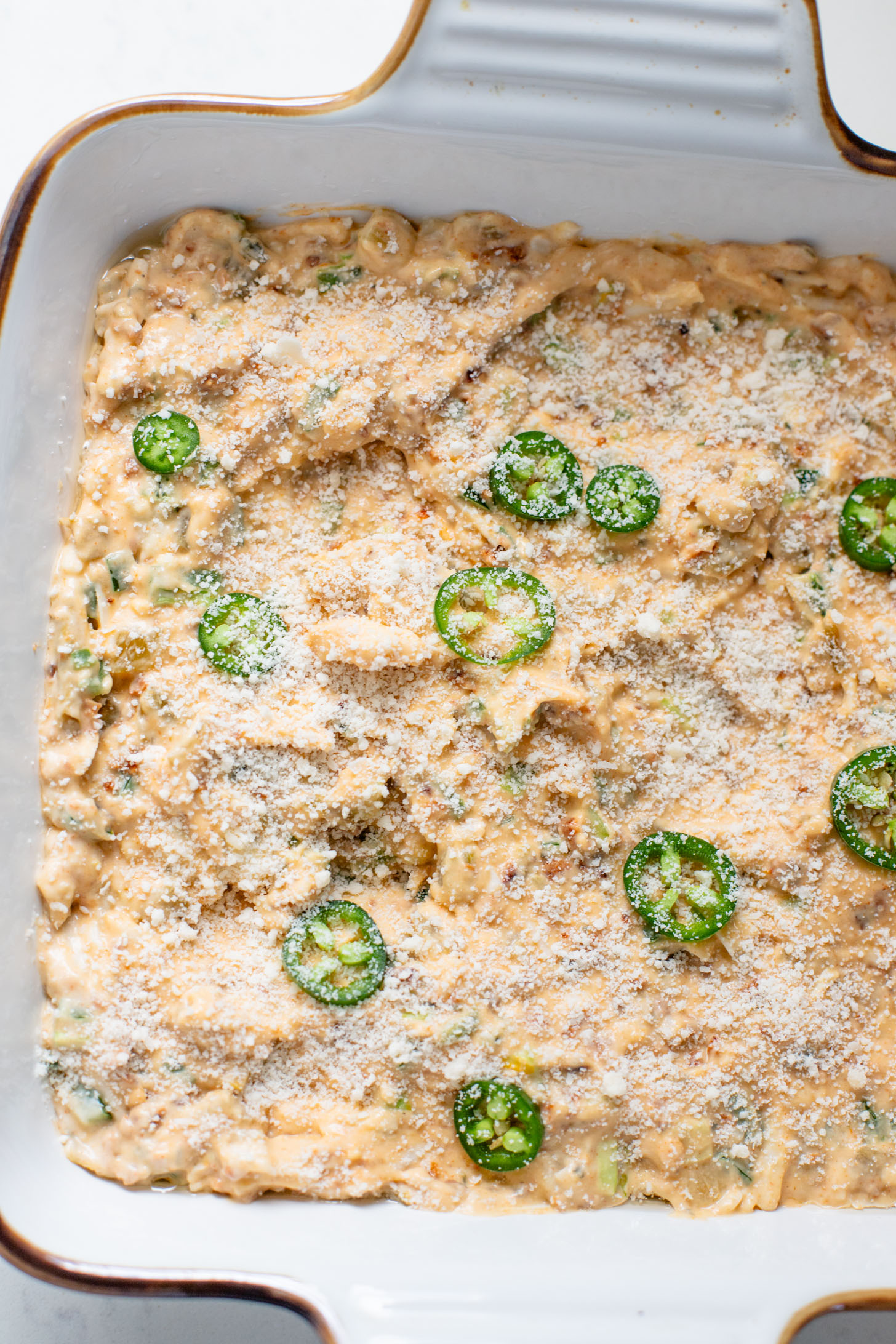 This Vegan Jalapeño Popper Dip is a dairy-free take on a classic game day snack! Perfectly creamy with a hint of spice from soy chorizo | ThisSavoryVegan.com