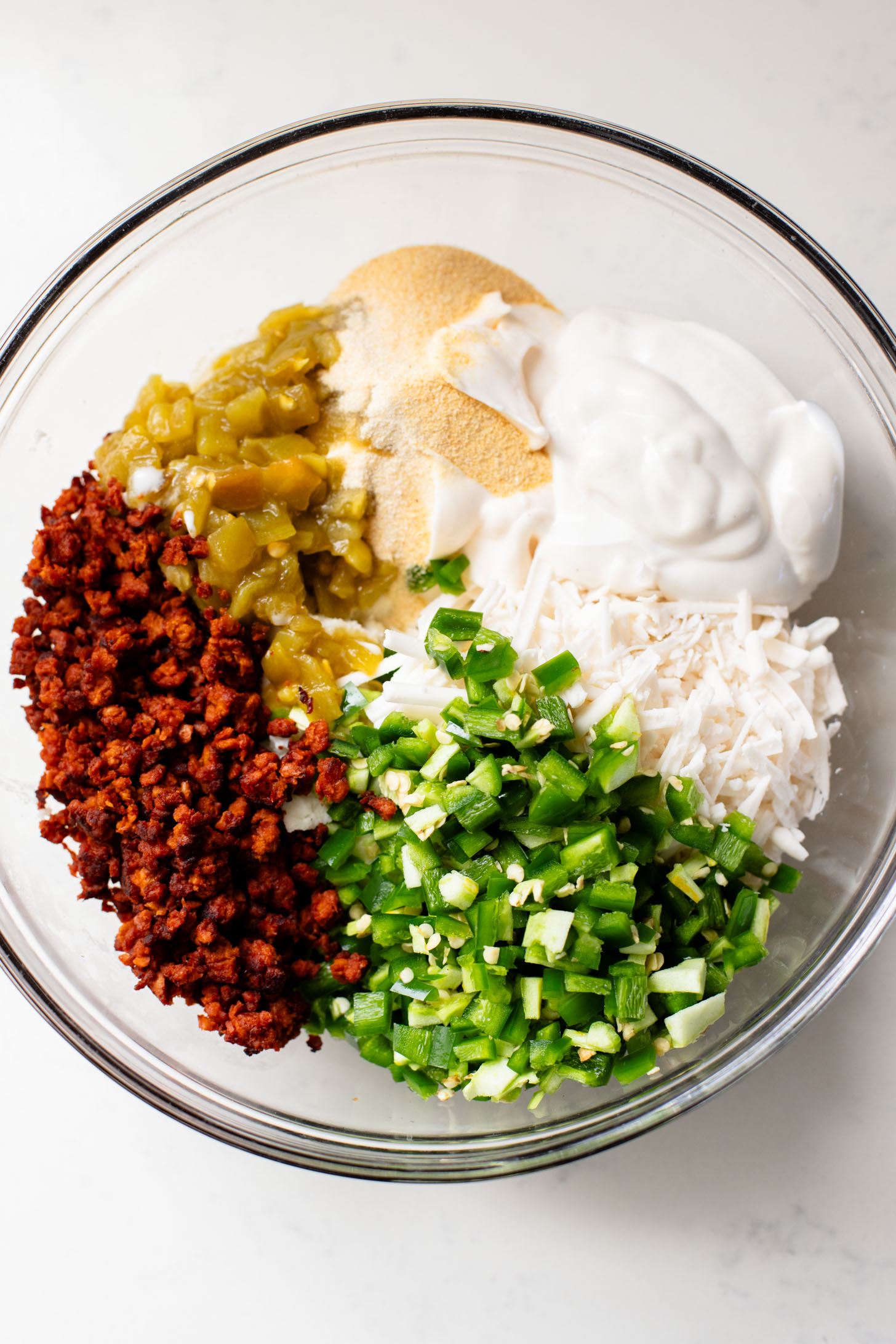 This Vegan Jalapeño Popper Dip is a dairy-free take on a classic game day snack! Perfectly creamy with a hint of spice from soy chorizo | ThisSavoryVegan.com