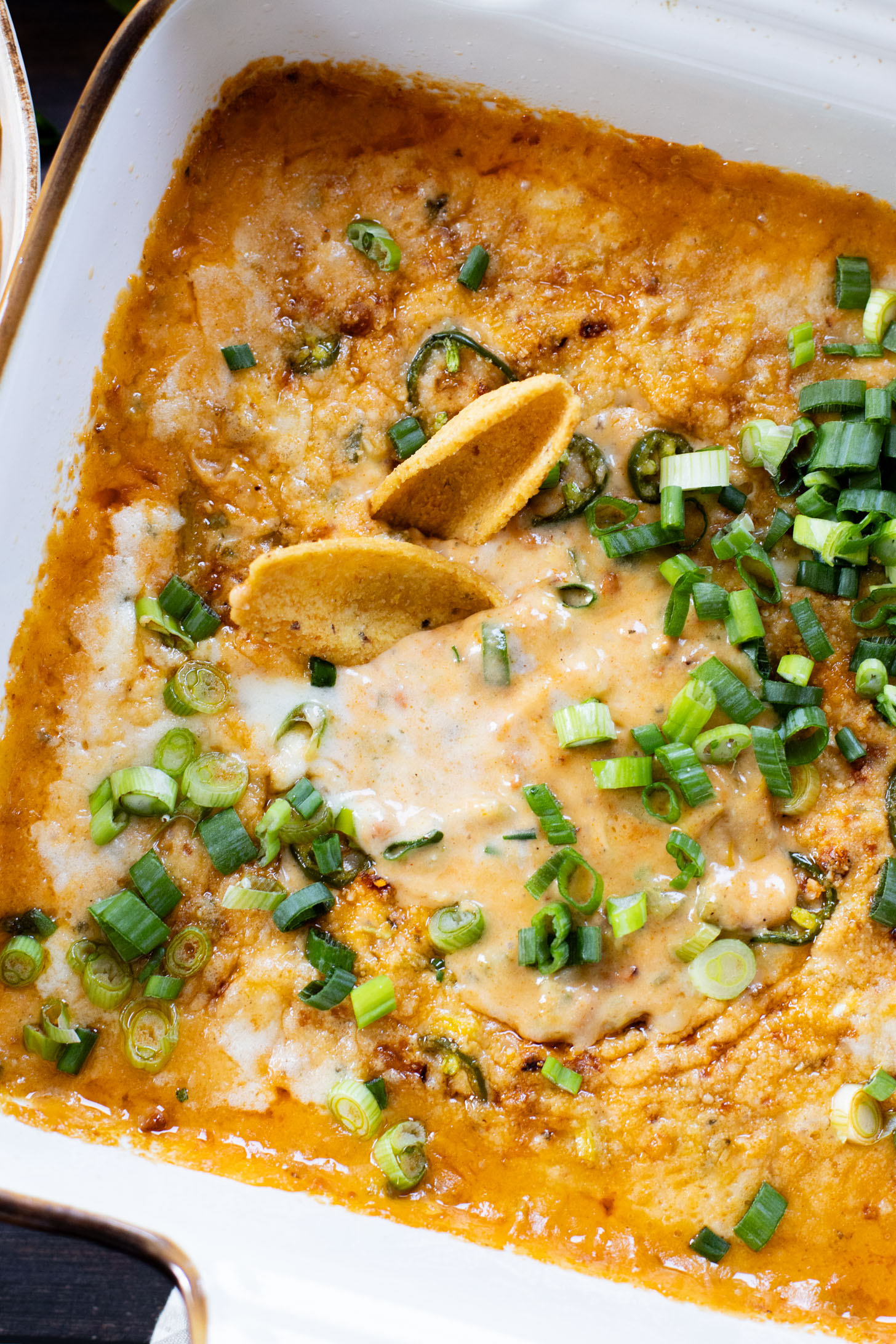 This Vegan Jalapeño Popper Dip is a dairy-free take on a classic game day snack! Perfectly creamy with a hint of spice from soy chorizo | ThisSavoryVegan.com