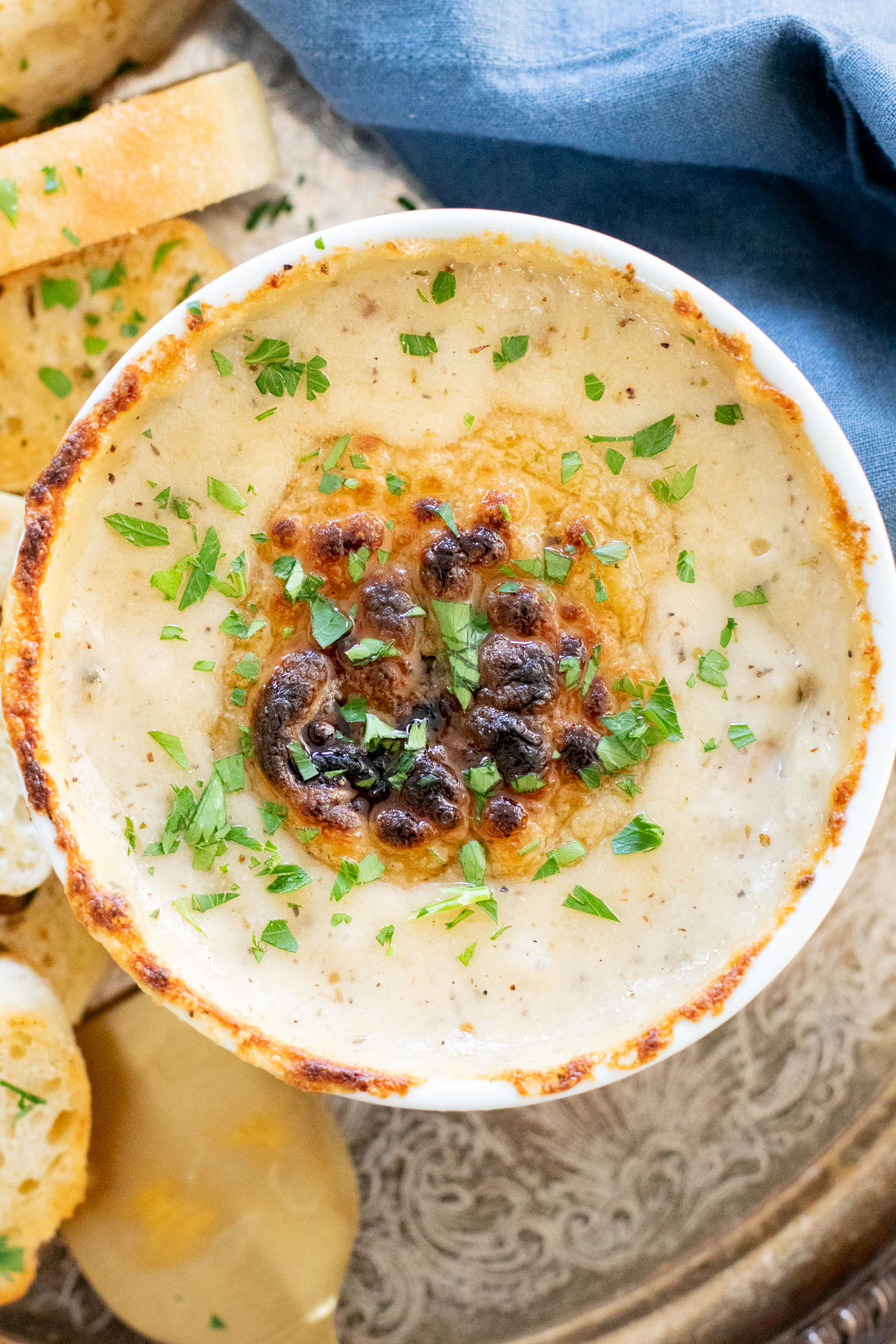 If you want to impress a crowd, bring this Vegan Caramelized Shallot Cheese Dip to your next party! It is the perfect vegan appetizer | ThisSavoryVegan.com