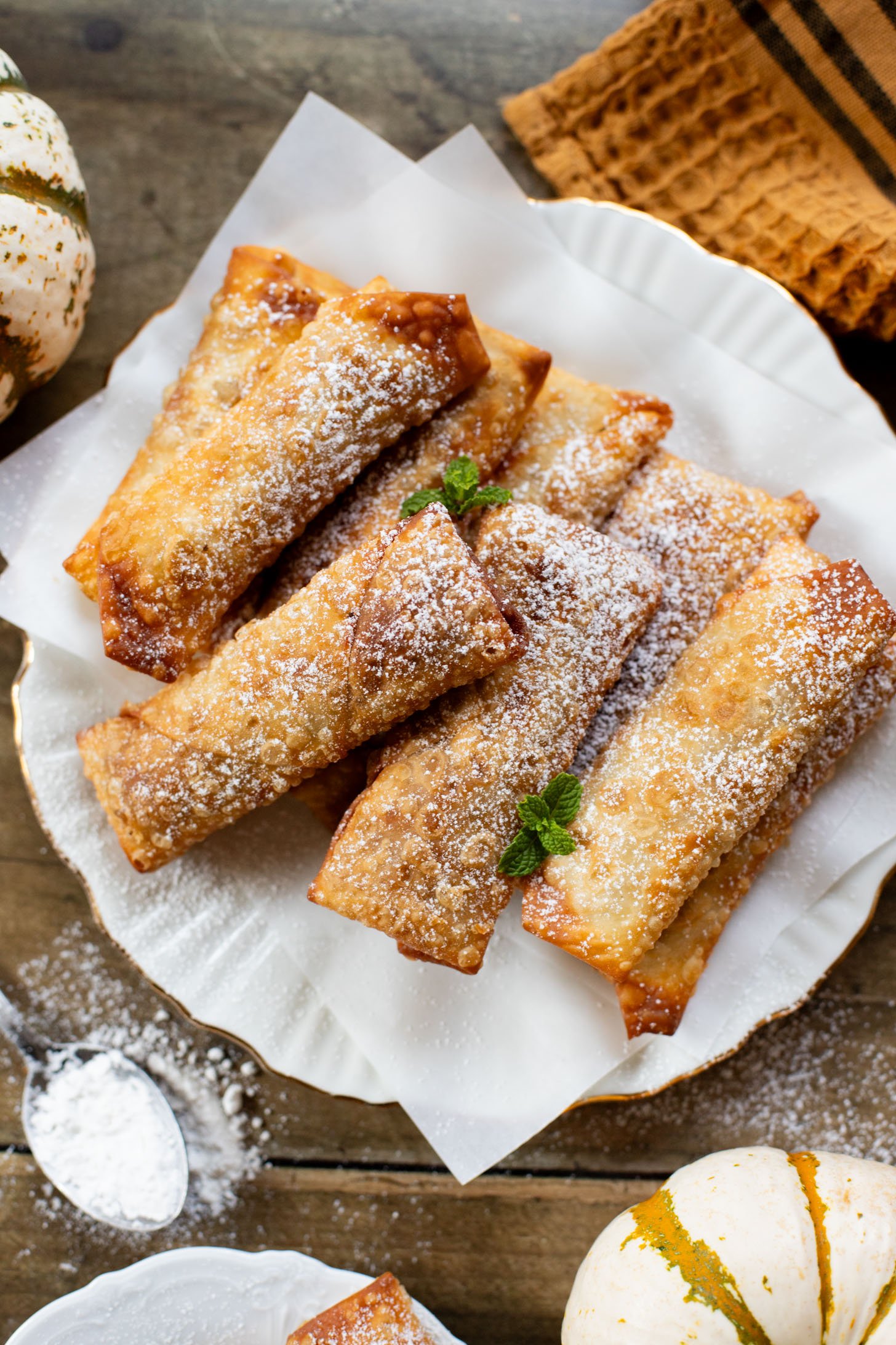 Pumpkin Pie Egg Rolls - This Savory Vegan