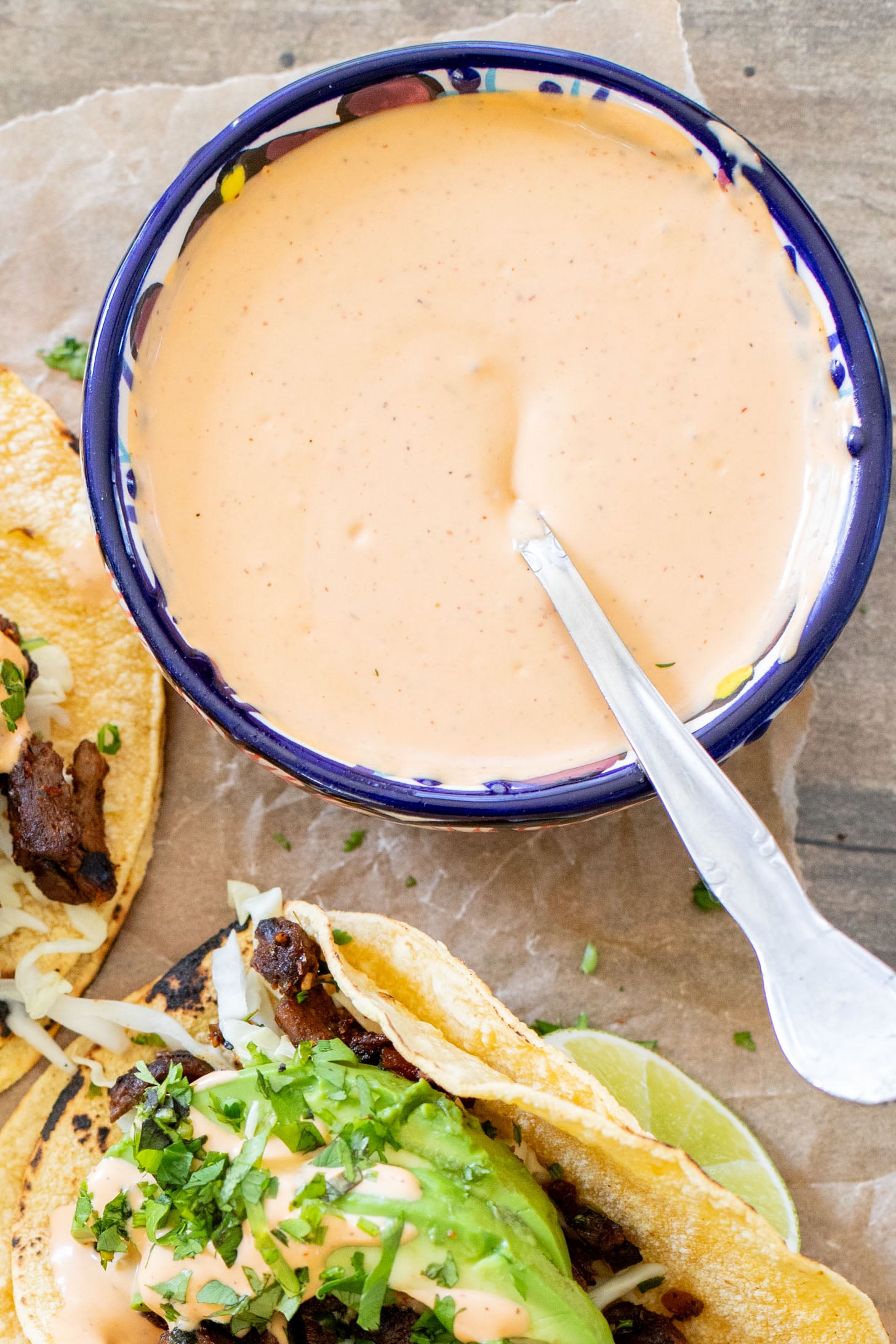 These Vegan Steak Tacos are SO good! Crispy vegan steak is cooked until super crispy and then loaded up in tortillas with a creamy chipotle sauce | ThisSavoryVegan.com