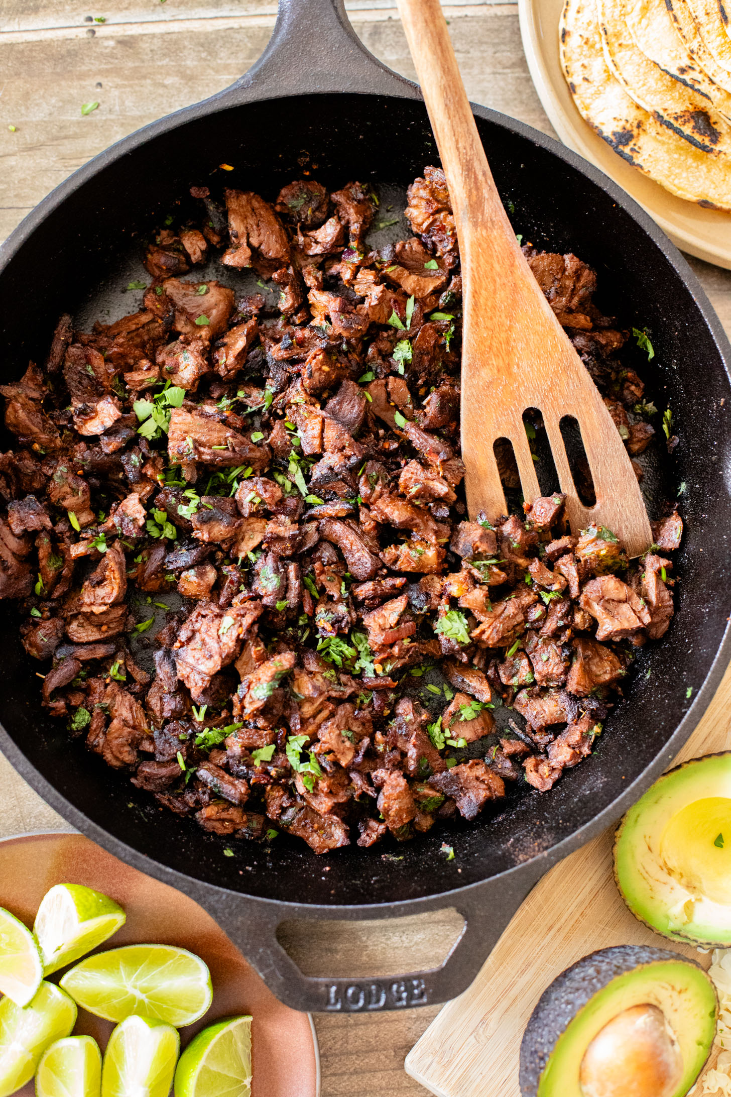 These Vegan Steak Tacos are SO good! Crispy vegan steak is cooked until super crispy and then loaded up in tortillas with a creamy chipotle sauce | ThisSavoryVegan.com