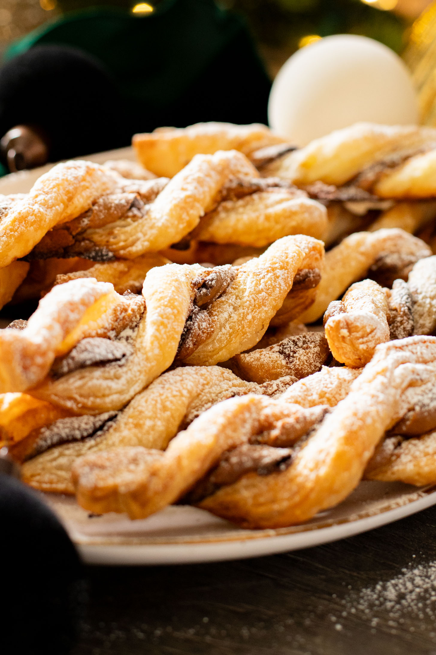 These Chocolate Cookie Butter Twists are the perfect holiday sweet treat. Dairy-free and totally tasty dessert idea | ThisSavoryVegan.com