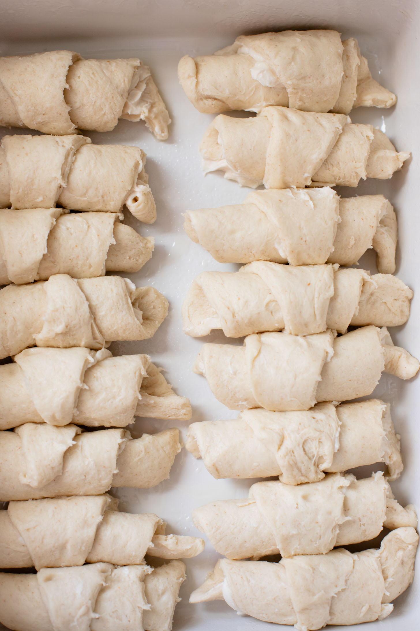 This Crescent Roll Breakfast Casserole is made with vegan eggs & vegan sausage. Perfect vegan breakfast casserole to serve a crowd | ThisSavoryVegan.com