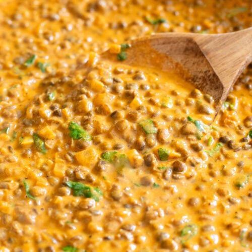 Looking for a quick & healthy weeknight dinner? These 20-Minute Red Curry Lentils are the perfect one-pot vegan dinner idea | ThisSavoryVegan.com