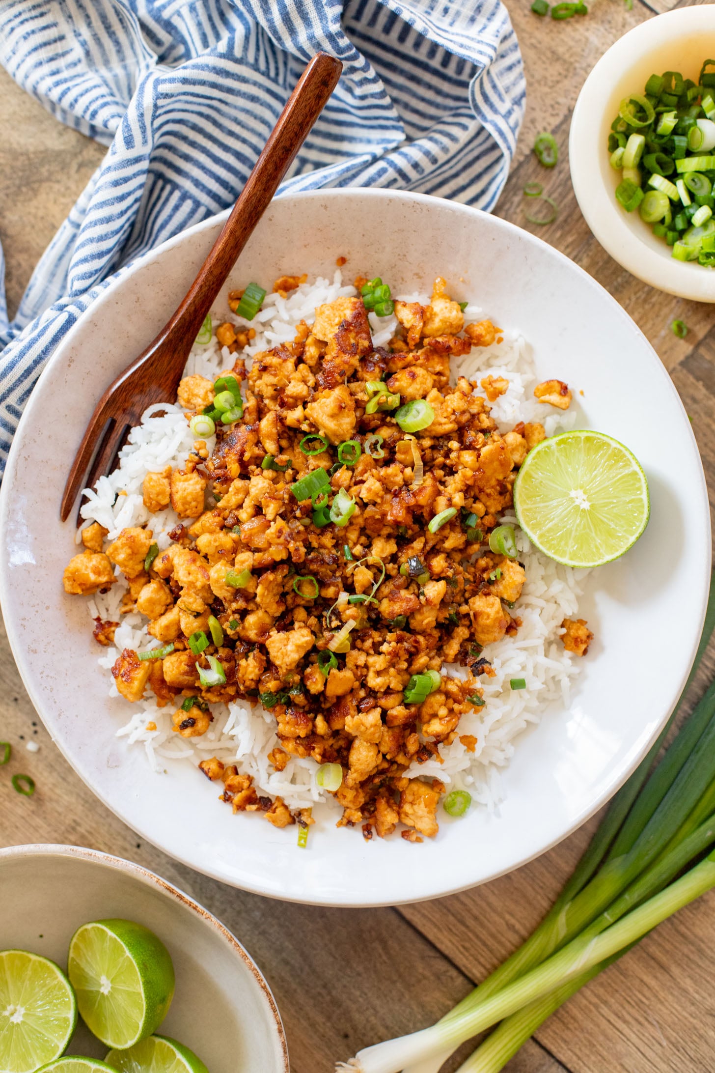 This Ginger Lime Tofu is the perfect high-protein vegan dinner! Ready in 30 minutes and packed with flavor | ThisSavoryVegan.com