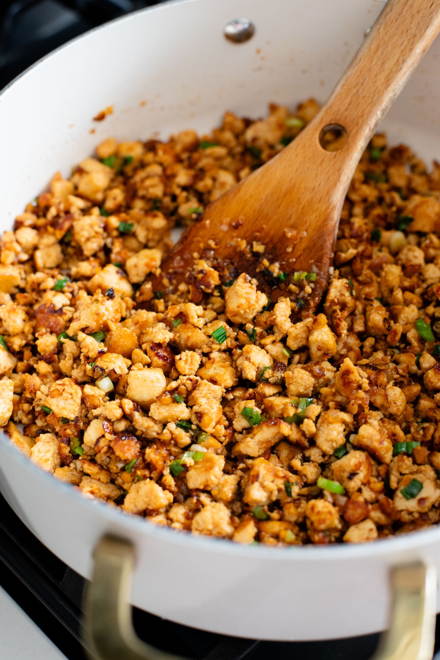 This Ginger Lime Tofu is the perfect high-protein vegan dinner! Ready in 30 minutes and packed with flavor | ThisSavoryVegan.com