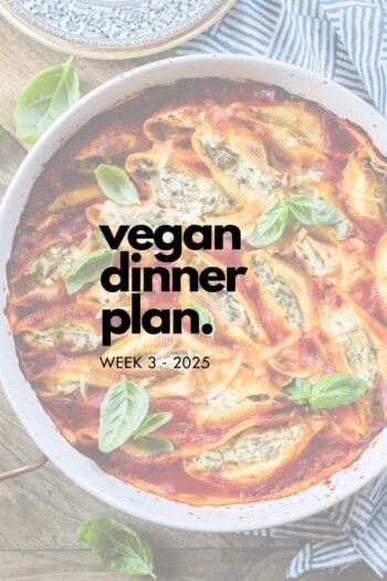 Make your life easier and use my weekly vegan dinner plans! Five nights of vegan dinner recipes and a grocery list released every Saturday | ThisSavoryVegan.com