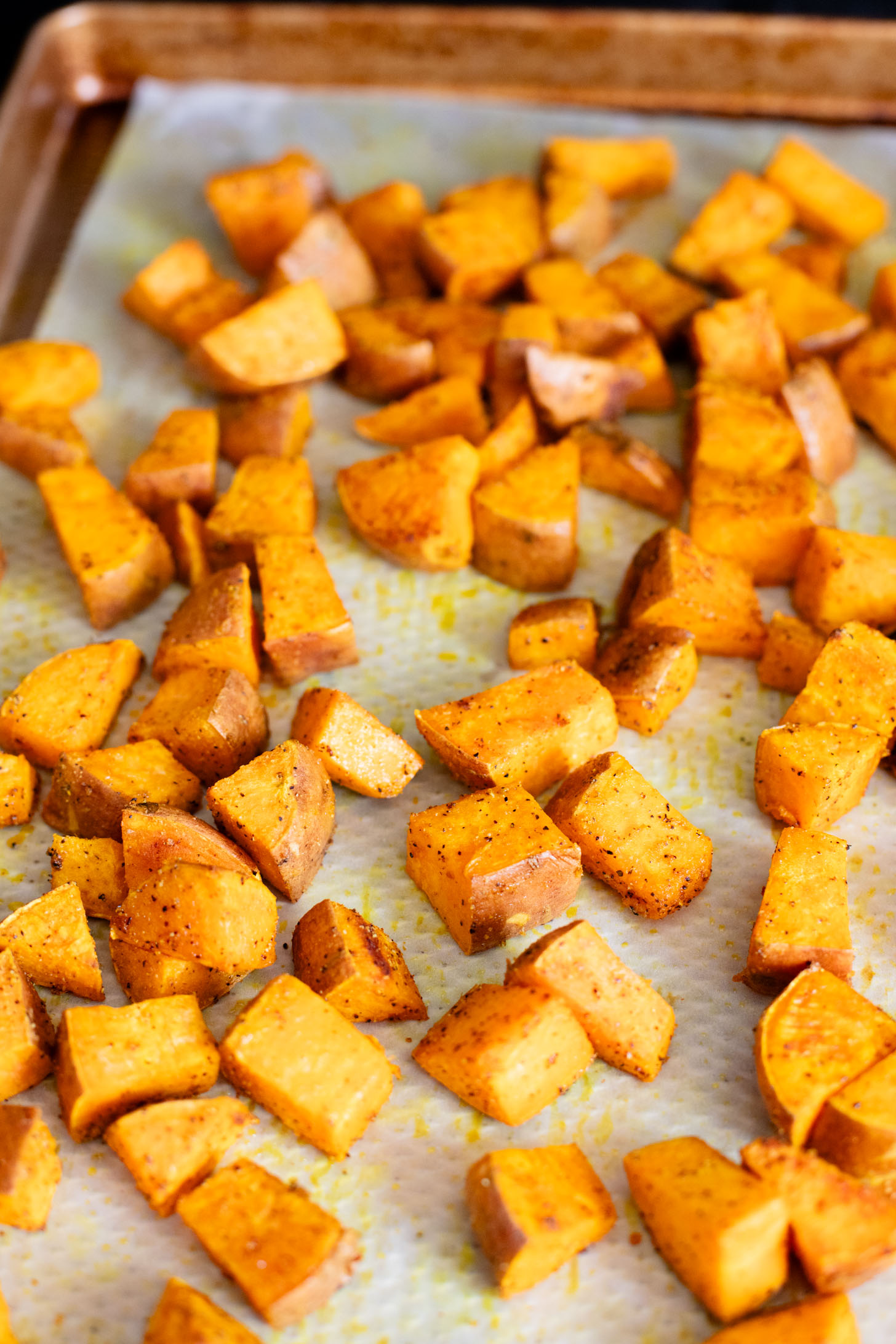 This Ginger & Herb Sweet Potato Quinoa Salad is a flavor bomb! Roasted sweet potatoes, tender quinoa, fresh herbs and the best ginger dressing | ThisSavoryVegan.com