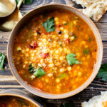 This Lentil & Couscous Soup is simple & veggie-packed! Ready in less than an hour and perfect for a cozy night at home | ThisSavoryVegan.com