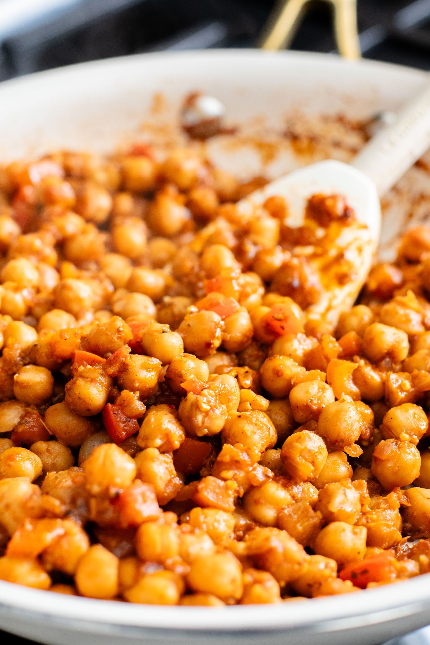 These Quick Chickpea Tacos are a weeknight staple! Made with a cilantro jalapeño slaw & super tasty chickpeas | ThisSavoryVegan.com
