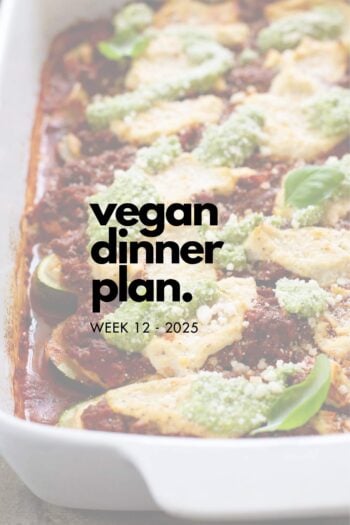 Make your life easier and use my weekly vegan dinner plans! Five nights of vegan dinner recipes and a grocery list released every Saturday | ThisSavoryVegan.com