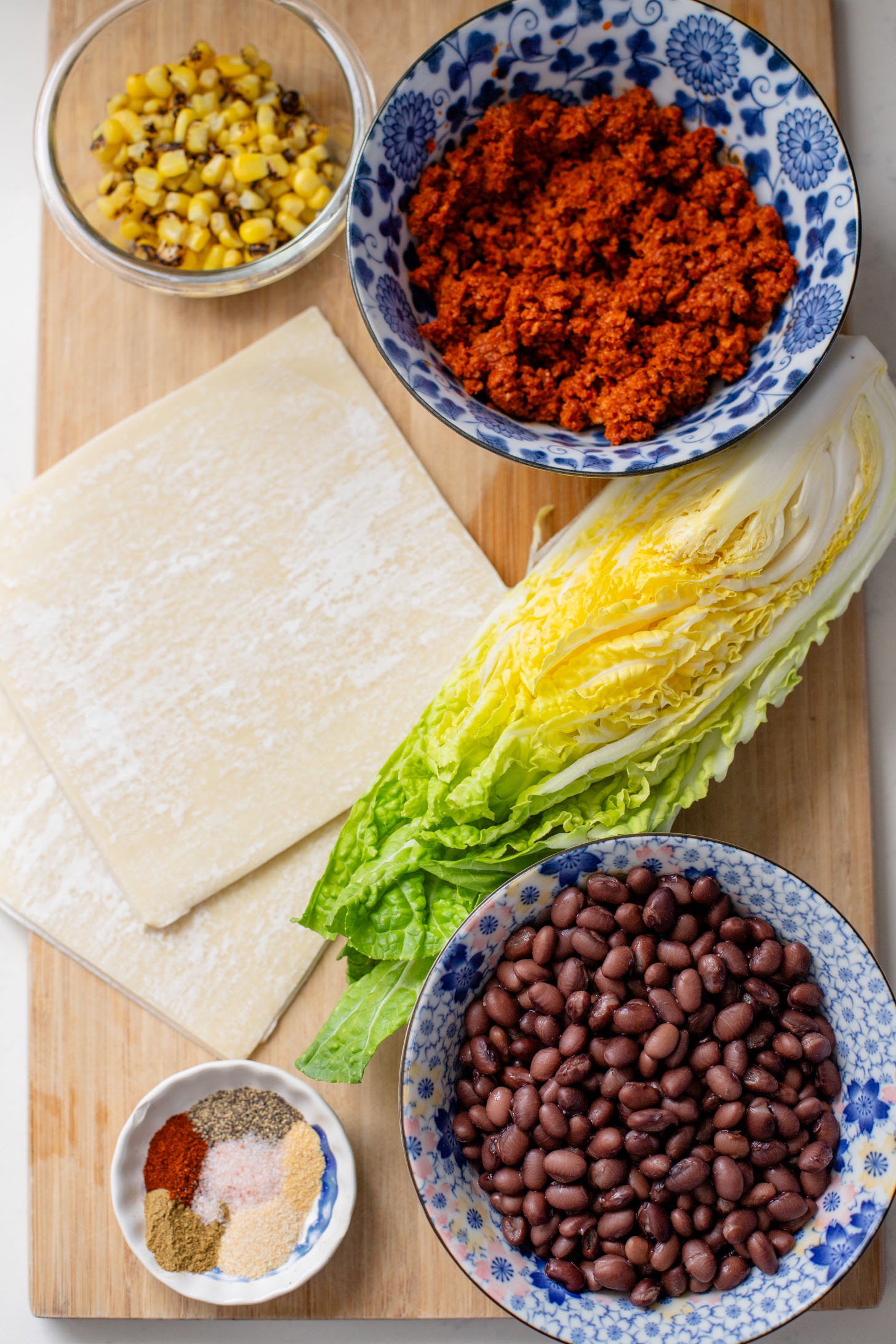 These vegan Southwest Egg Rolls are filled with soy chorizo, black beans, corn and shredded cabbage. The perfect crunchy appetizer | ThisSavoryVegan.com