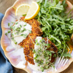 These Crispy Chickpea Quinoa Patties are made with simple ingredients and topped with a dairy-free lemon garlic aioli | ThisSavoryVegan.com