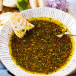 There is nothing better than enjoying some Bread Dipping Oil with some warm bread. Ready in 5 minutes and super delicious | ThisSavoryVegan.com
