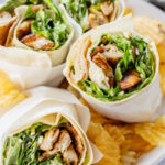These Vegan Chicken Caesar Wraps are the best way to eat your favorite Caesar salad on-the-go! Delicious flavors and dairy-free | ThisSavoryVegan.com