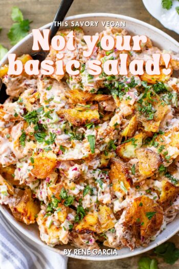 My new ebook Not Your Basic Salad! is here and I'm so excited to share it with you. This is such a fun collection of vegan salads you'll love | ThisSavoryVegan.com