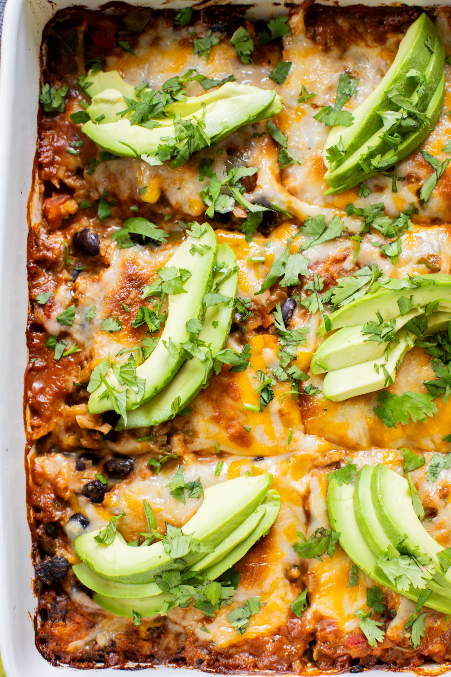 This Cauliflower Rice Taco Casserole is the perfect low-carb weeknight dinner. Packed with veggies, plant protein & also dairy-free | ThisSavoryVegan.com