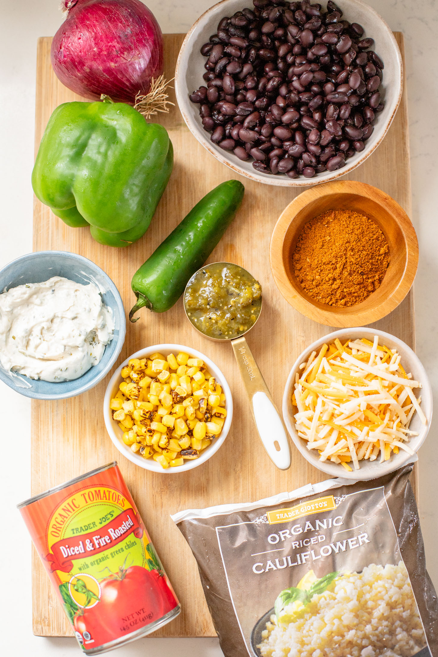 This Cauliflower Rice Taco Casserole is the perfect low-carb weeknight dinner. Packed with veggies, plant protein & also dairy-free | ThisSavoryVegan.com