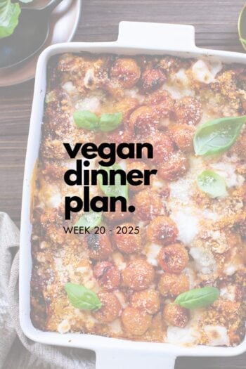 Make your life easier and use my weekly vegan dinner plans! Five nights of vegan dinner recipes and a grocery list released every Saturday | ThisSavoryVegan.com