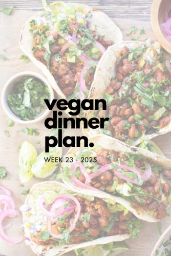 Make your life easier and use my weekly vegan dinner plans! Five nights of vegan dinner recipes and a grocery list released every Saturday | ThisSavoryVegan.com