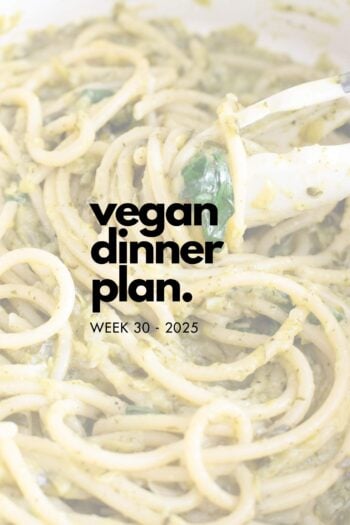 Make your life easier and use my weekly vegan dinner plans! Five nights of vegan dinner recipes and a grocery list released every Saturday | ThisSavoryVegan.com