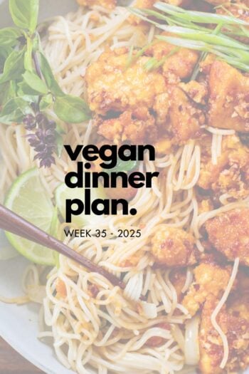 Make your life easier and use my weekly vegan dinner plans! Five nights of vegan dinner recipes and a grocery list released every Saturday | ThisSavoryVegan.com