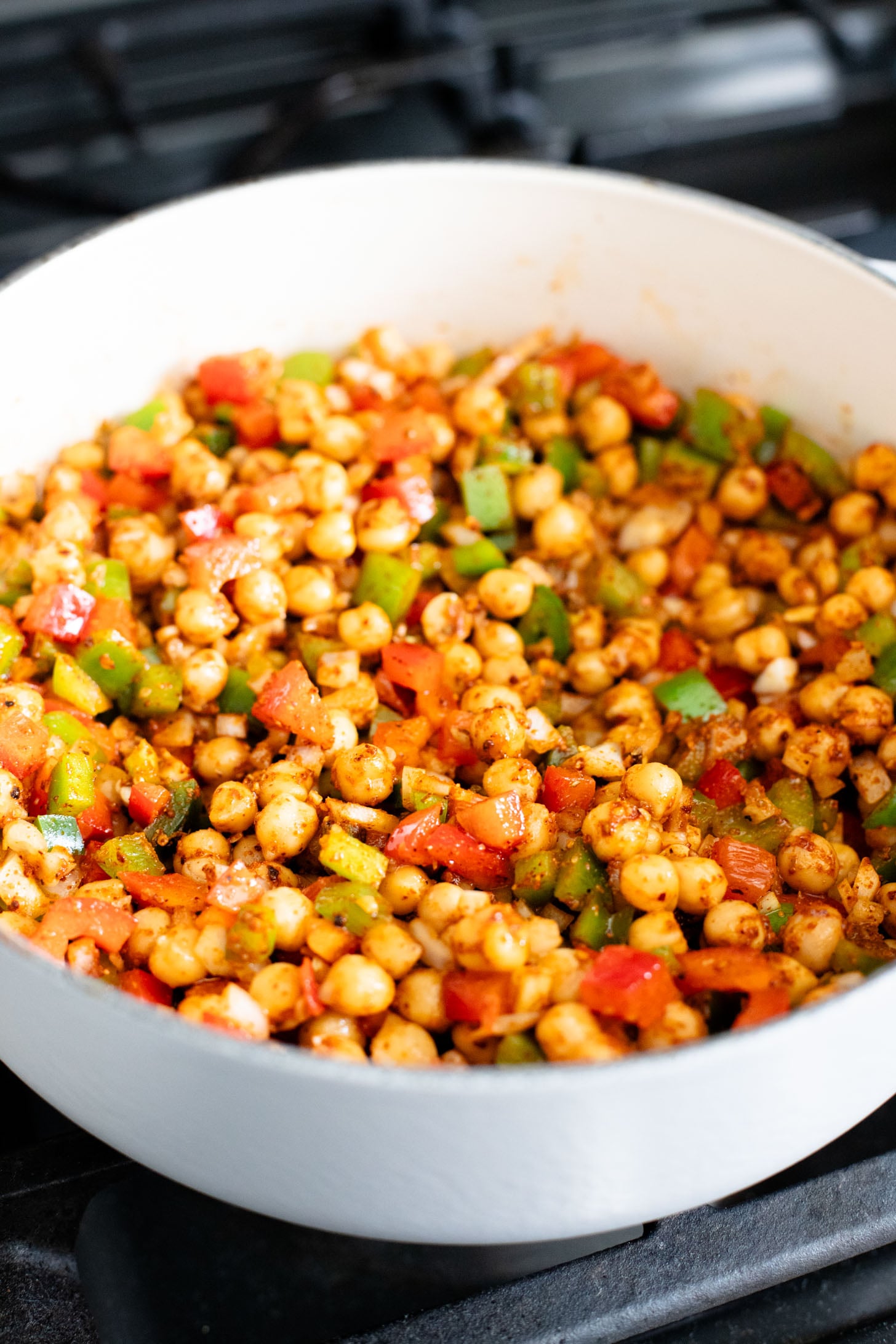 This Chickpea Taco Soup is a simple, clean soup recipe that doesn't skip on flavor. Packed with veggies and plant protein | ThisSavoryVegan.com