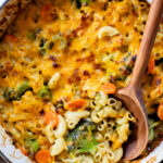 This Vegan Broccoli & Cheddar Noodle Casserole is the ultimate comfort food! The perfect family dinner or holiday side dish | ThisSavoryVegan.com